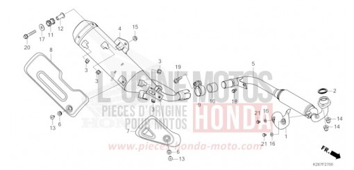 SILENCIEUX D'ECHAPPEMENT MSX125AP de 2023